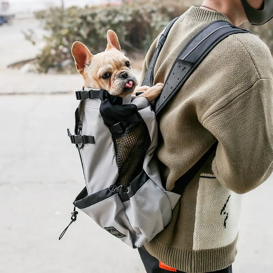 Multi-Size Solid Colors Pet Carrier Backpack for Small Dogs & Cats, Comfortable Outdoor Travel Backpack with Adjustable Straps, Hands-Free Pet Bag for Hiking & Walking, Functional